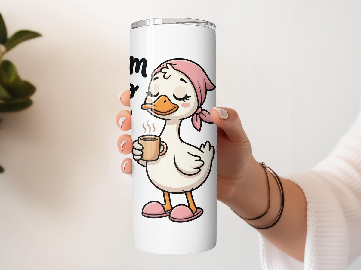 Funny Mom Coffee Cup, Just a Mom Trying to Keep Her Ducks in a Row Tumbler