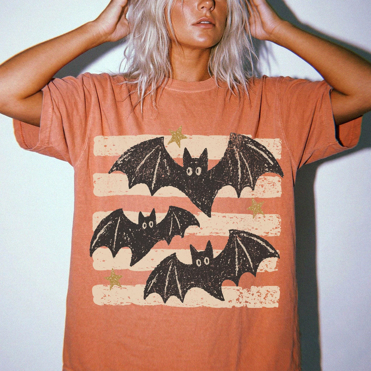 Halloween Bat Comfort Colors® Shirt, Vintage Bat T-Shirt, Spooky Season Tee, Retro Halloween Shirt, Fall Tee