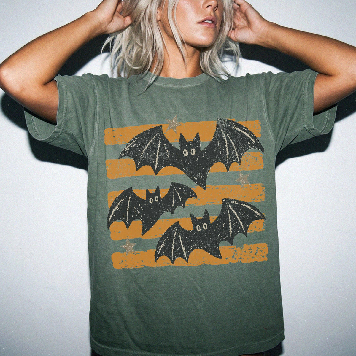 Halloween Bat Comfort Colors® Shirt, Vintage Bat T-Shirt, Spooky Season Tee, Retro Halloween Shirt, Fall Tee