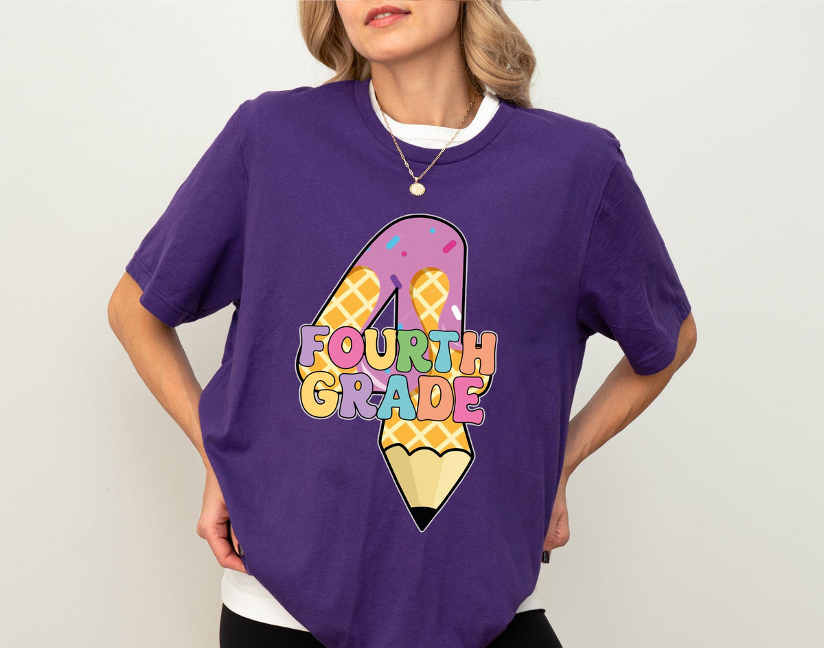 Pencil Grade Level Back to School Shirt, First Grade Kindergarten Pre - K Tees