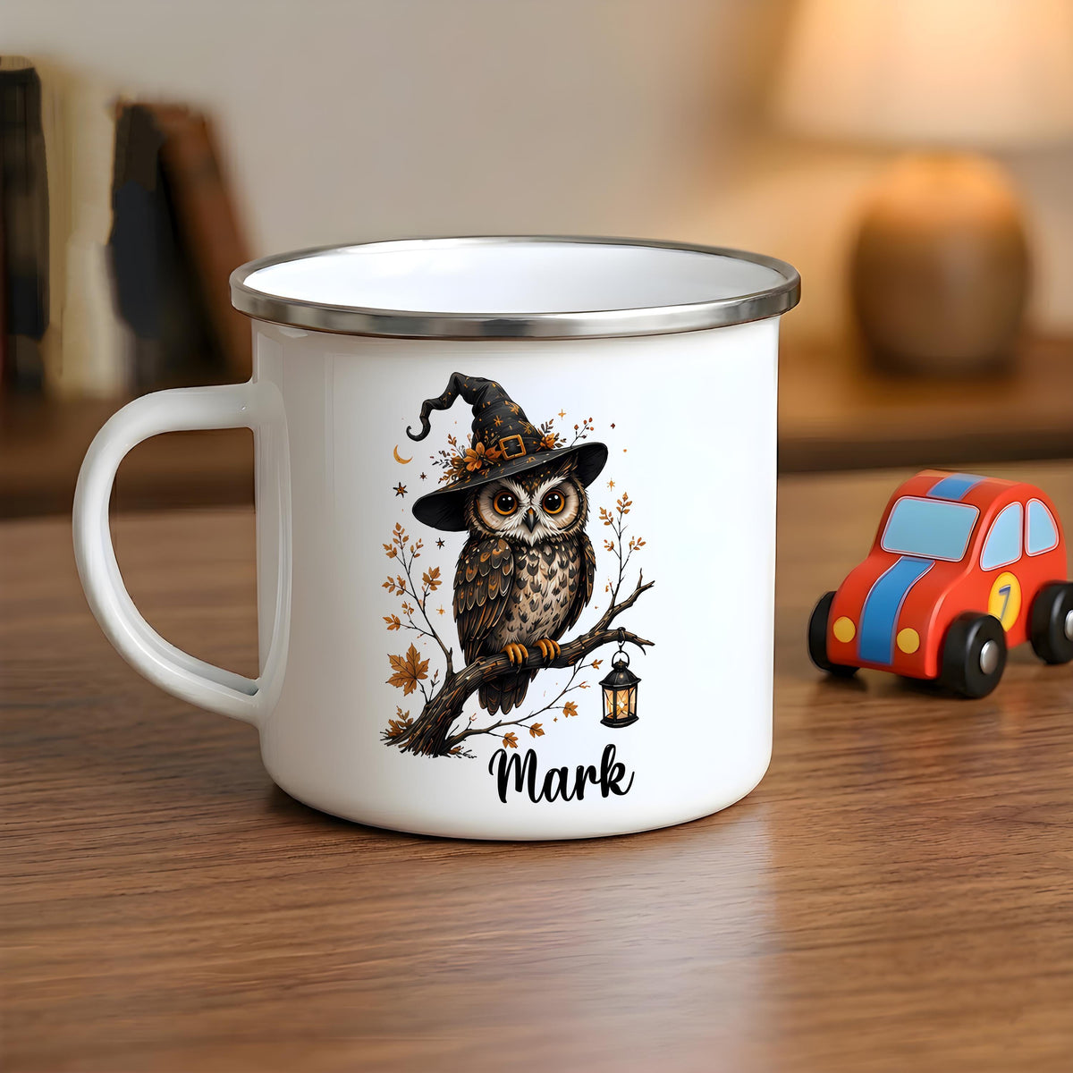 Personalized Halloween Camp Mug, Spooky Season Stainless Steel Cup, Custom Name Drinkware