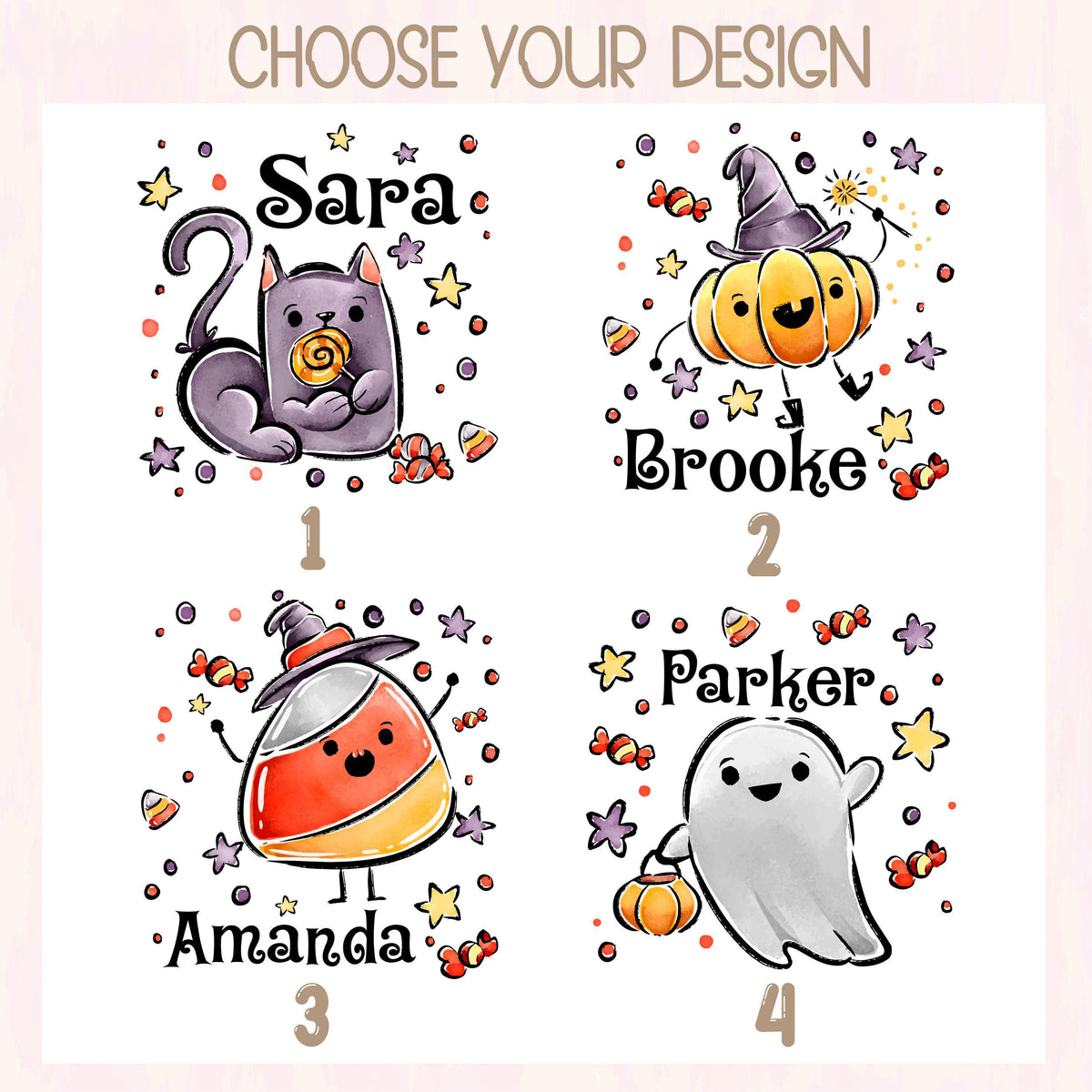 Custom Name Halloween Enamel Mug, Spooky Kids Camp Cup, Ghost Pumpkin Cat Drinkware