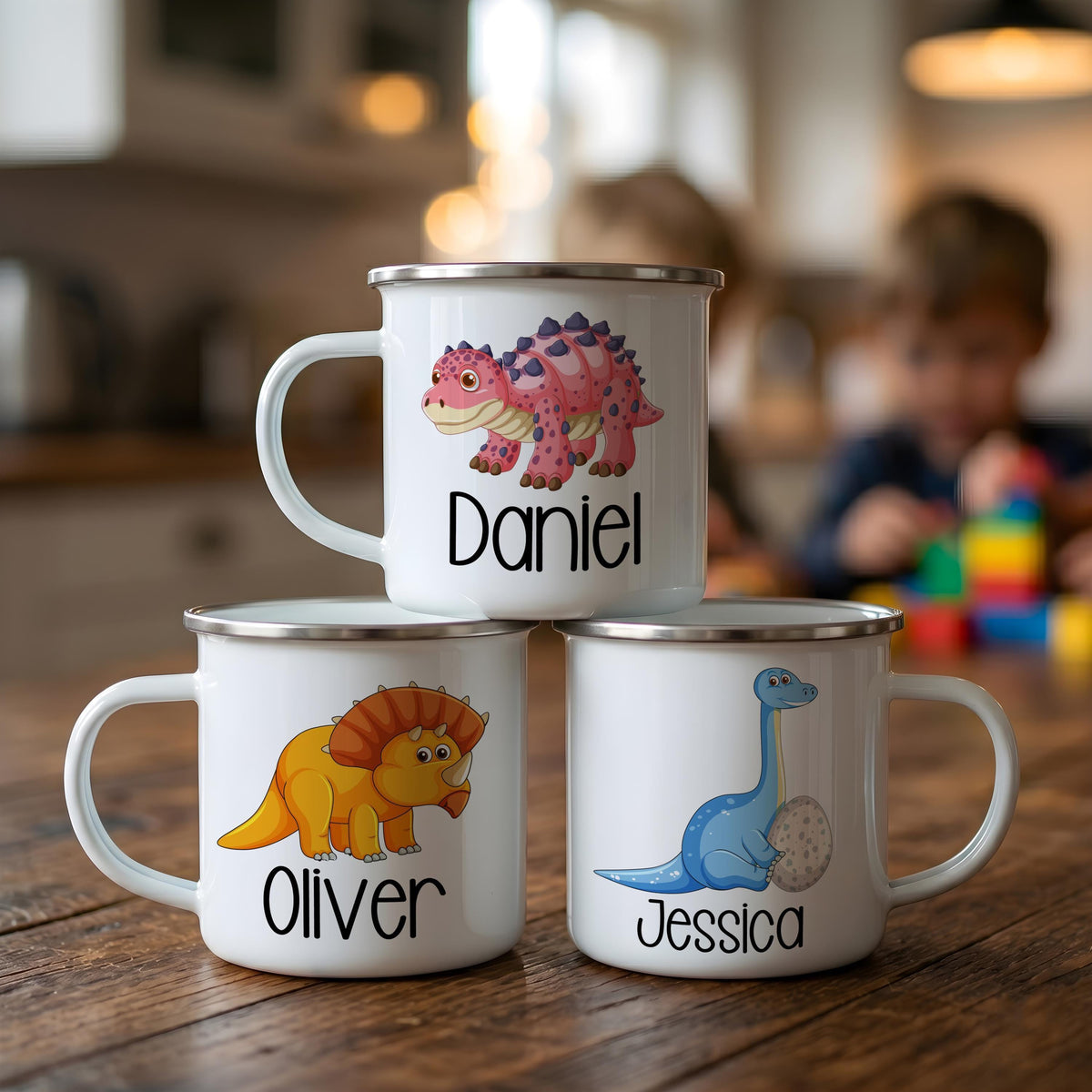 Personalized Dinosaur Steel Camp Mug, Kids Adventure Cup, Toddler Birthday Gift