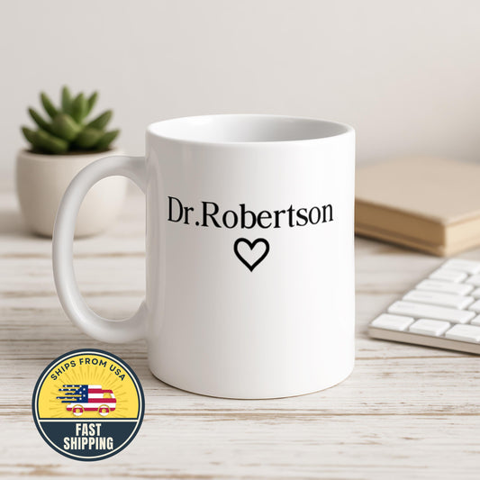 Personalized Doctor Mug, Custom Dr Name Coffee Cup, Medical Professional Gift