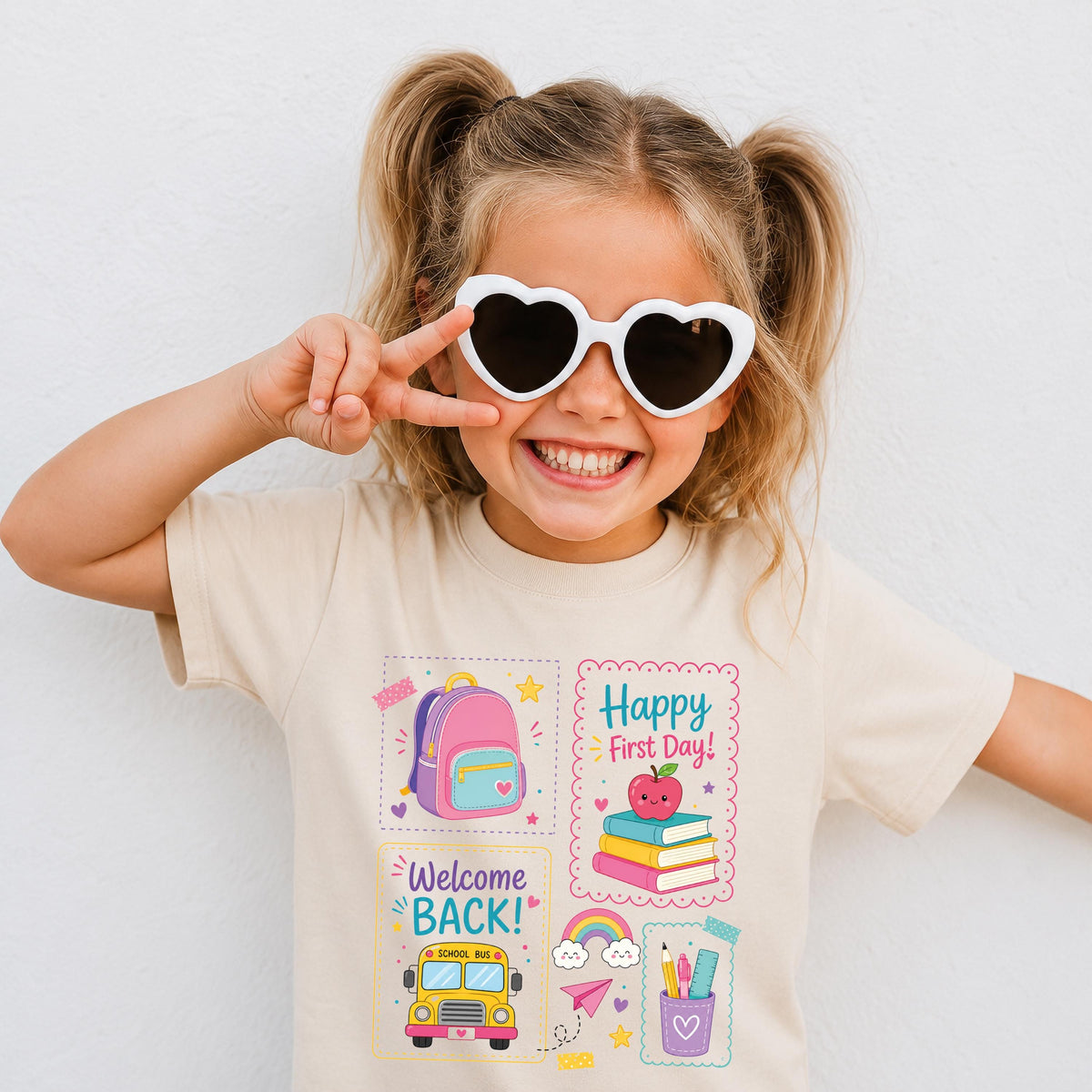 Happy First Day of School T-shirt, Back to School Tee, Kindergarten Preschool Gift Shirt