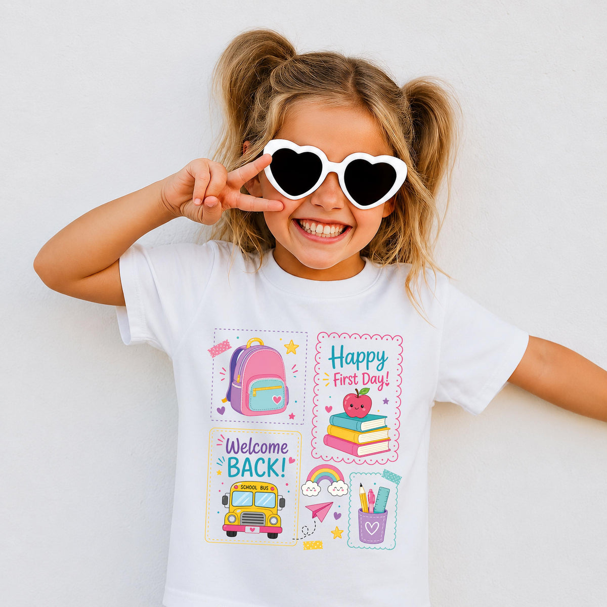 Happy First Day of School T-shirt, Back to School Tee, Kindergarten Preschool Gift Shirt