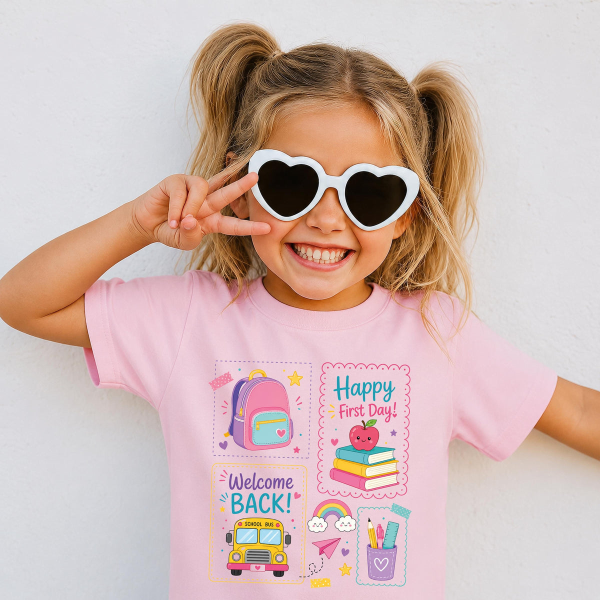 Happy First Day of School T-shirt, Back to School Tee, Kindergarten Preschool Gift Shirt
