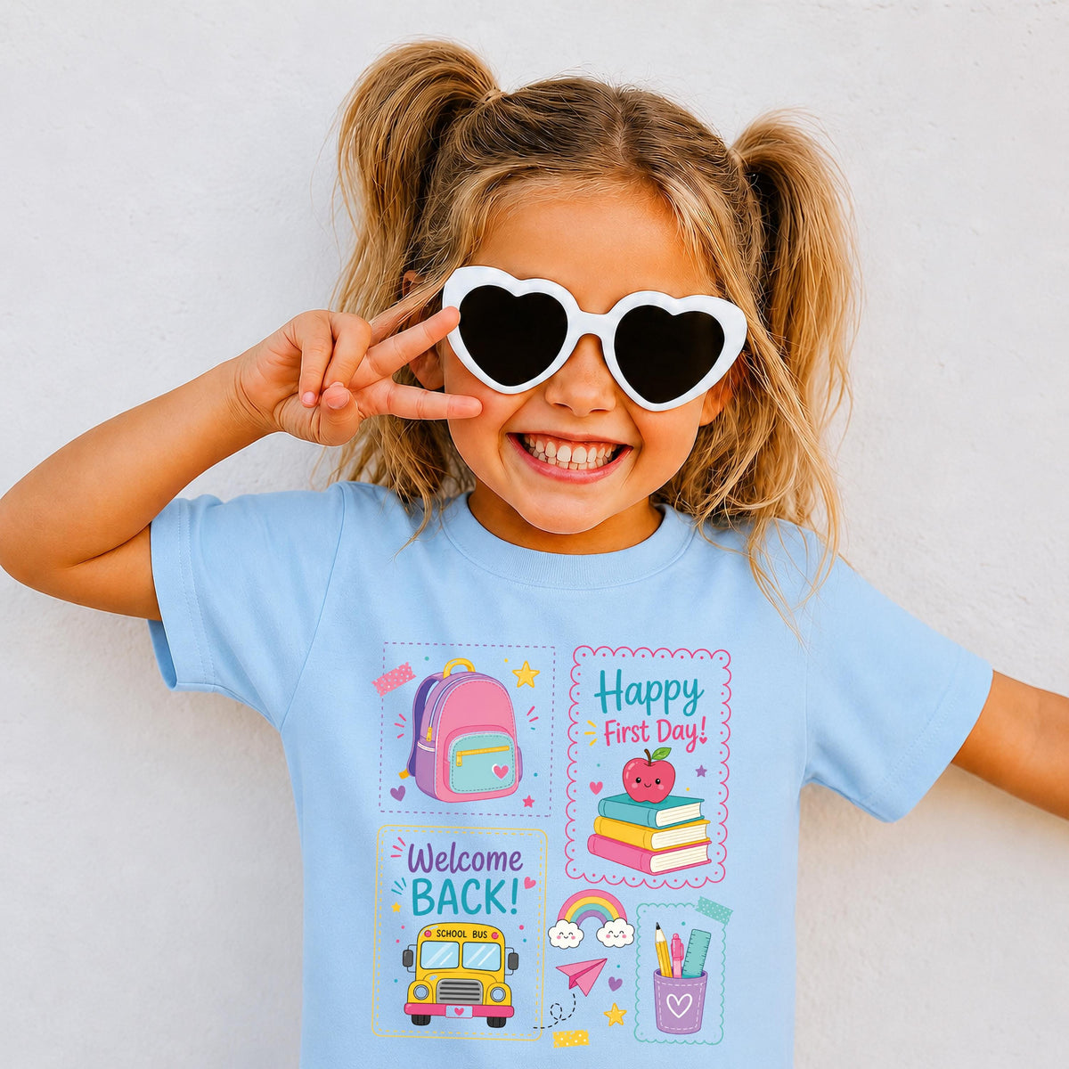 Happy First Day of School T-shirt, Back to School Tee, Kindergarten Preschool Gift Shirt