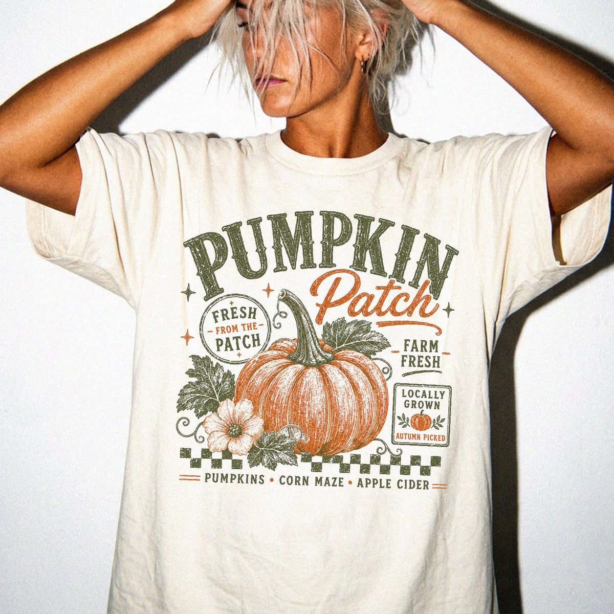 Pumpkin Patch Comfort Colors® Shirt, Farm Fresh Pumpkin T-Shirt, Fall Harvest Tee, Autumn Farm Shirt