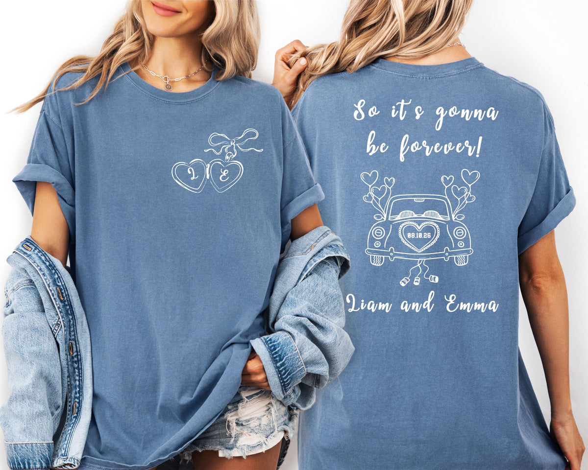 Comfort Colors® Personalized Wedding T-Shirt, Coquette Bow Bachelorette Party Tee, Bride Squad Gift