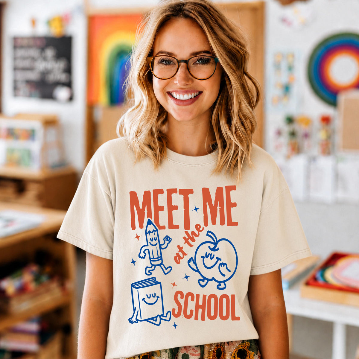 Comfort Colors® Meet Me at the School Shirt, Back to School Shirt, Funny Teacher Gift Tee