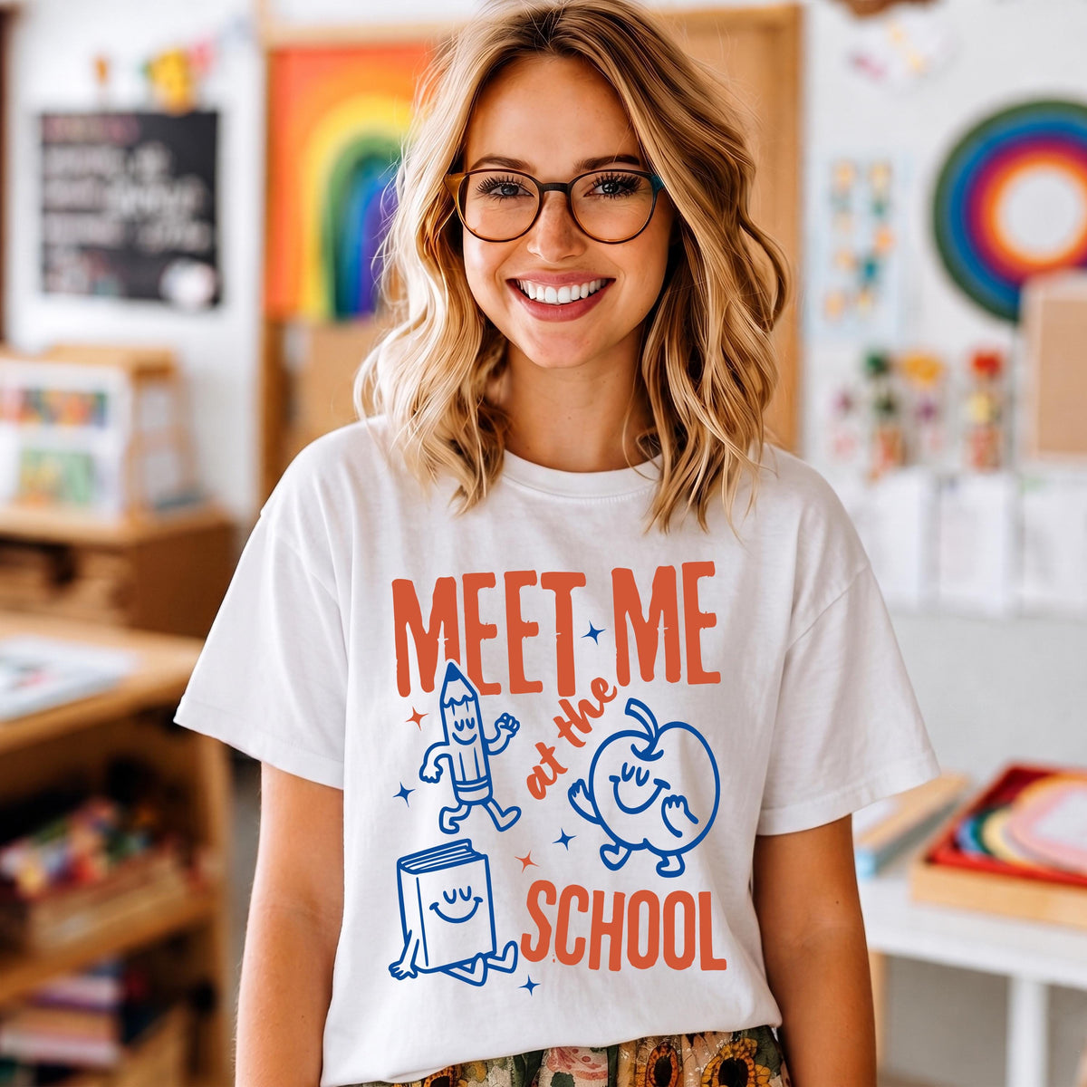 Comfort Colors® Meet Me at the School Shirt, Back to School Shirt, Funny Teacher Gift Tee