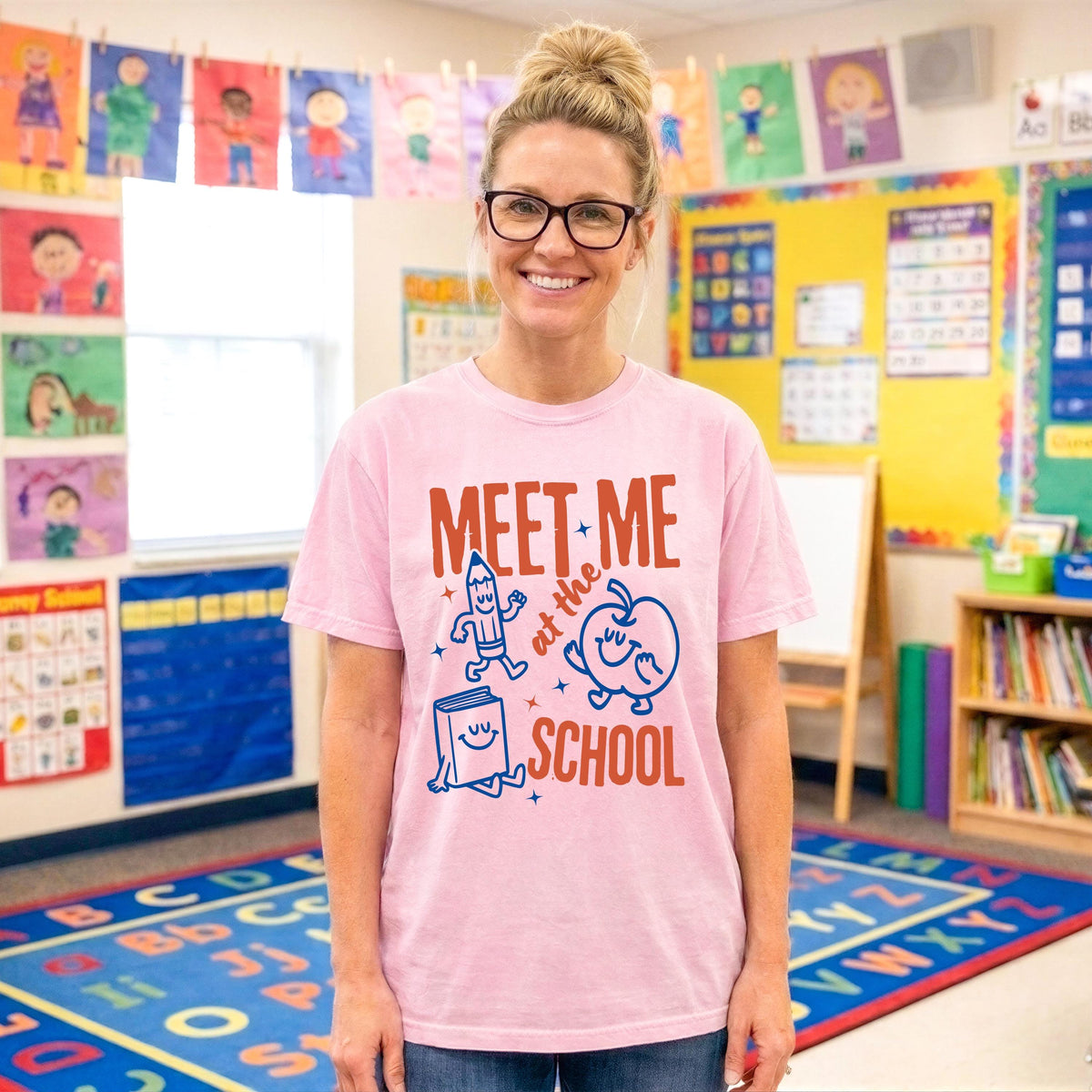 Comfort Colors® Meet Me at the School Shirt, Back to School Shirt, Funny Teacher Gift Tee