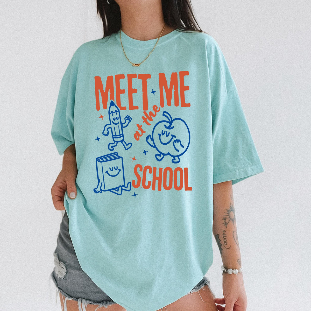 Comfort Colors® Meet Me at the School Shirt, Back to School Shirt, Funny Teacher Gift Tee