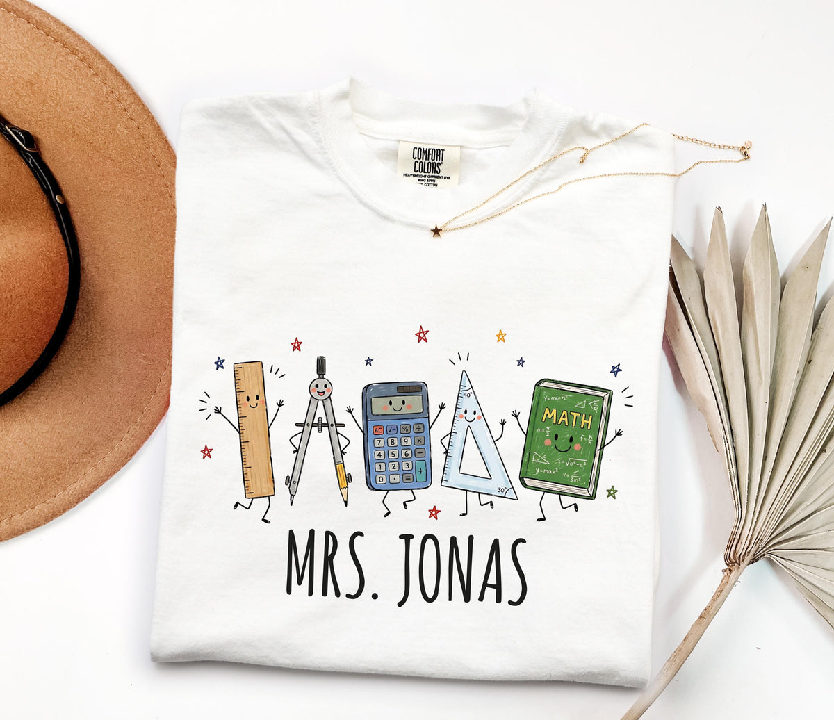 Comfort Colors® Custom Math Teacher T-Shirt, Back to School Tee, Teacher Appreciation Gift
