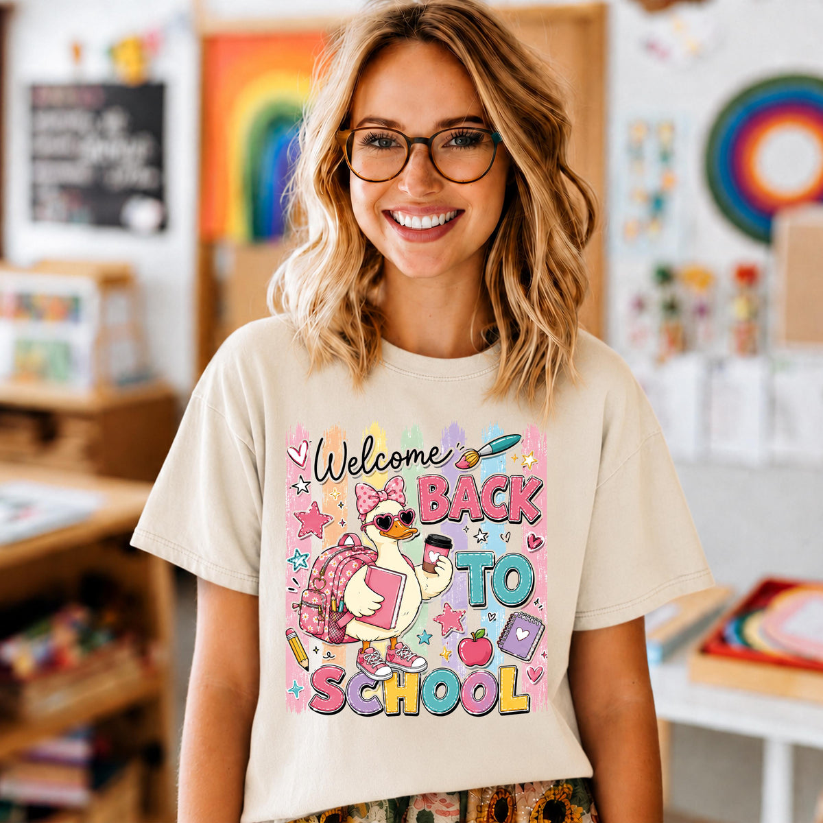 Comfort Colors® Coquette Bow Back to School T-Shirt, Funny Teacher Tee