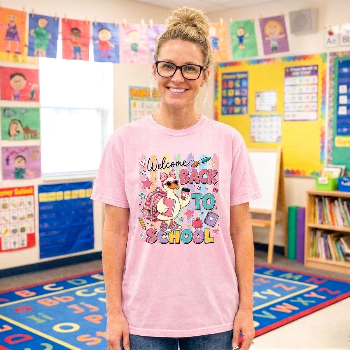 Comfort Colors® Coquette Bow Back to School T-Shirt, Funny Teacher Tee
