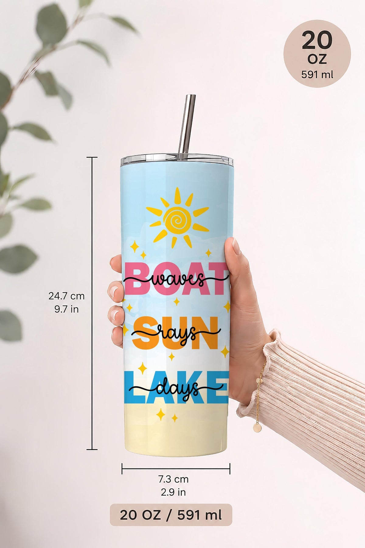 Custom Name Tumbler, Boat Life Beach Lover Insulated Cup, Lake Days Stay Salty