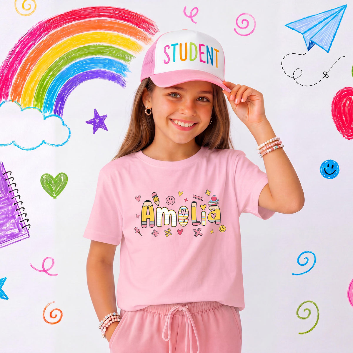 Personalized School Shirt, First Day of School Name Tee, Back to School Kids Gift