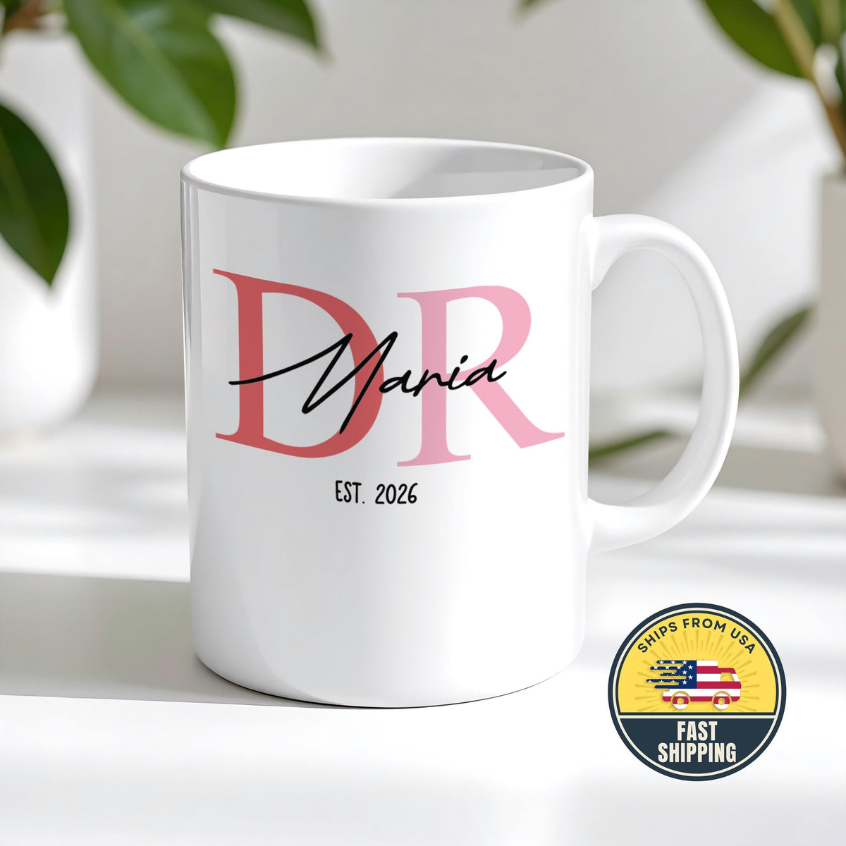Custom Name Dr. Coffee Mug, PhD Graduation Gift, Medical School Grad Cup, Future Doctor Present