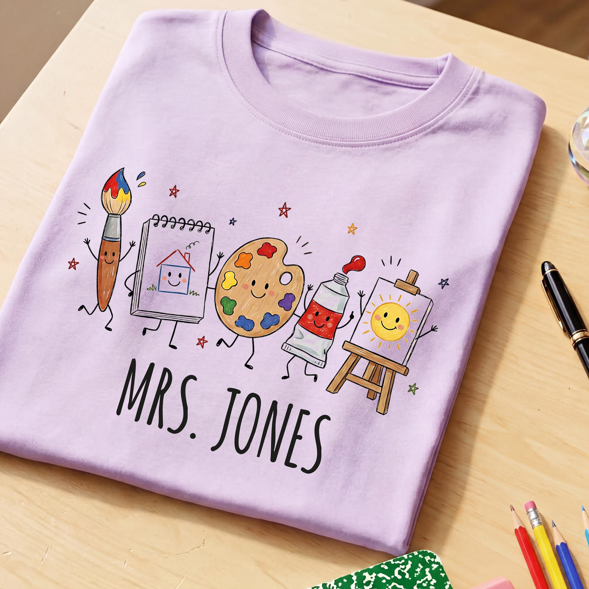 Custom Art Teacher T-Shirt, Back to School Tee, Art Teacher Appreciation Gift
