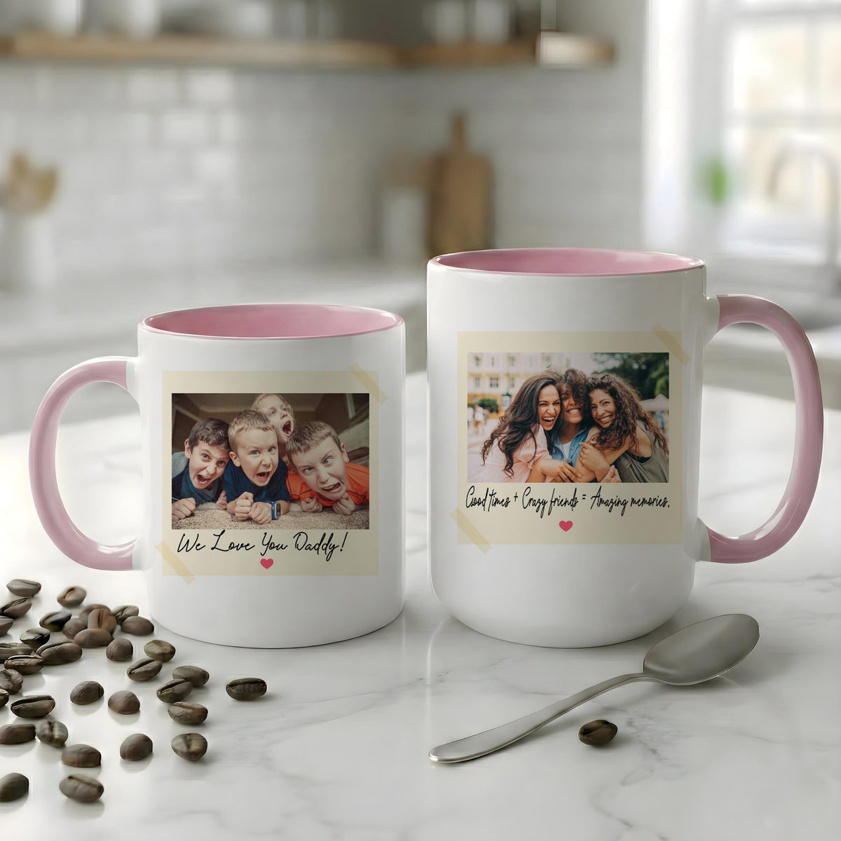 Custom Photo Dad Cup, Daddy Picture Coffee Mug, Personalized Father’s Day Mug