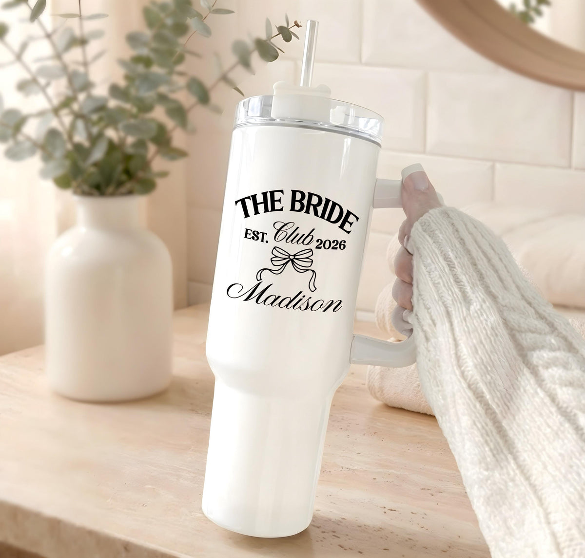 Bride Tumbler, Custom Wedding Drinkware, Future Mrs Personalized Cup, Bridesmaids Gift