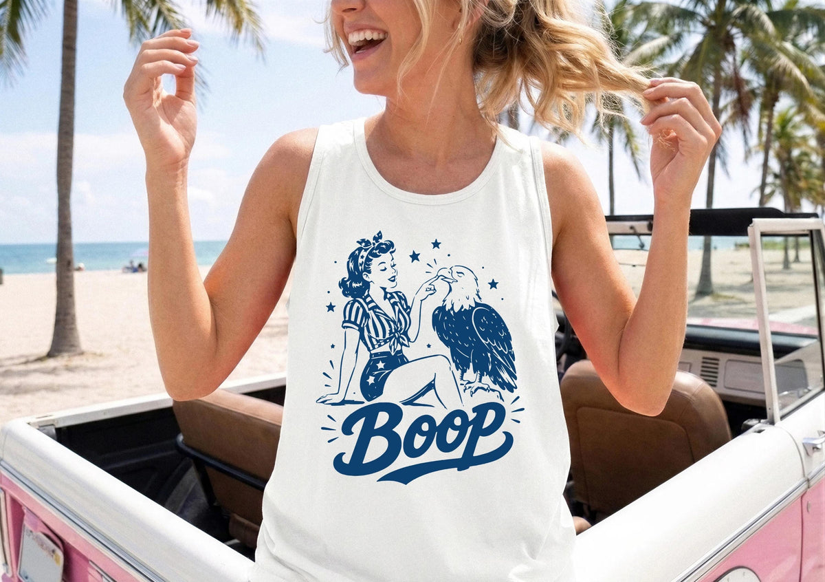 Comfort Colors® Fourth of July Women Tank Top, Funny Patriotic Tops, Independence Day Gift Tank Top