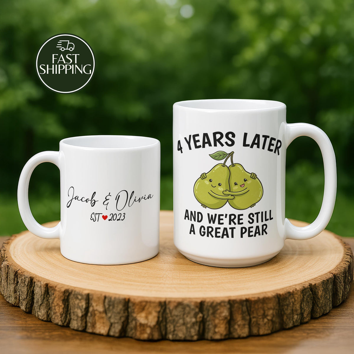 Personalized We're Still A Great Pear Coffee Mug, Anniversary Cup For Couples