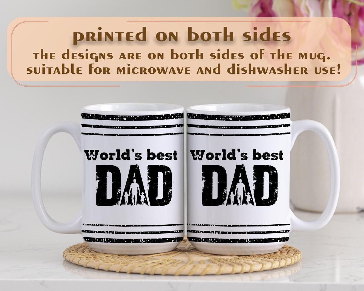World's Best Dad Coffee Mug, New Dad Gift, Best Dad Ever Tea Cup, Father's Day Drinkware