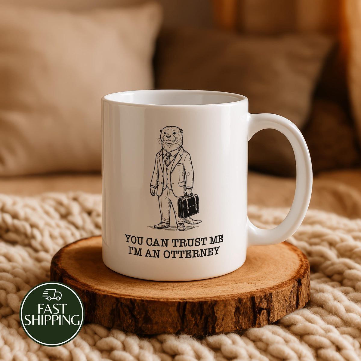 Funny “You Can Trust Me I’m an Otterney” Coffee Mug, Humorous Attorney Ceramic Cup