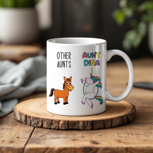 Other Aunts Mug – Funny Custom Aunt Coffee Cup, Horse Themed Tea Cup, Equestrian Gift for Aunt