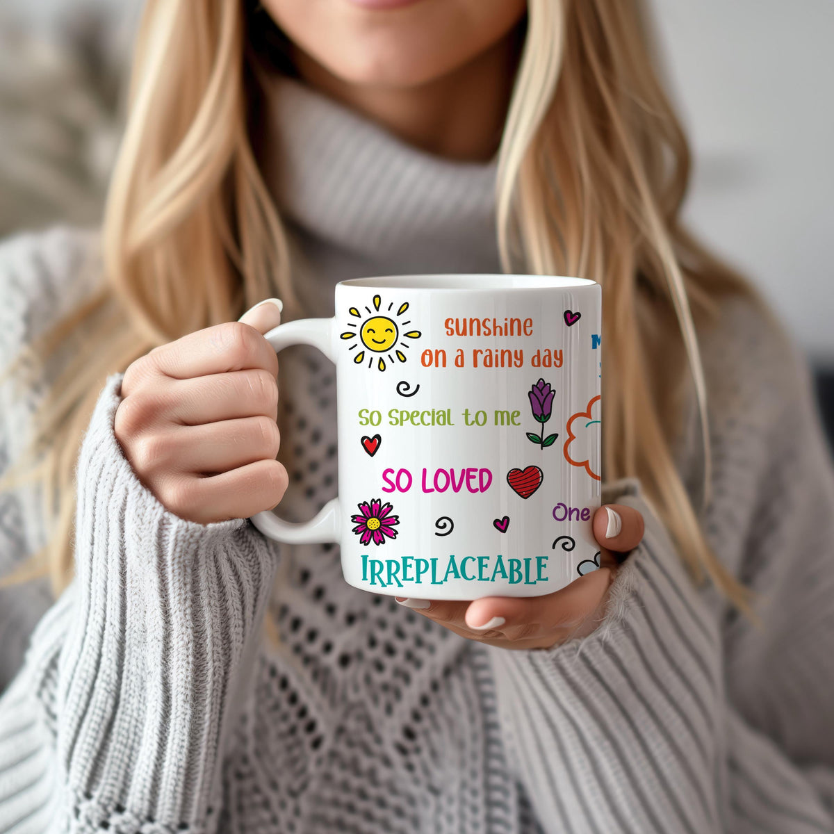Colorful Encouraging Coffee Mug, Appreciation Quotes Ceramic Cup