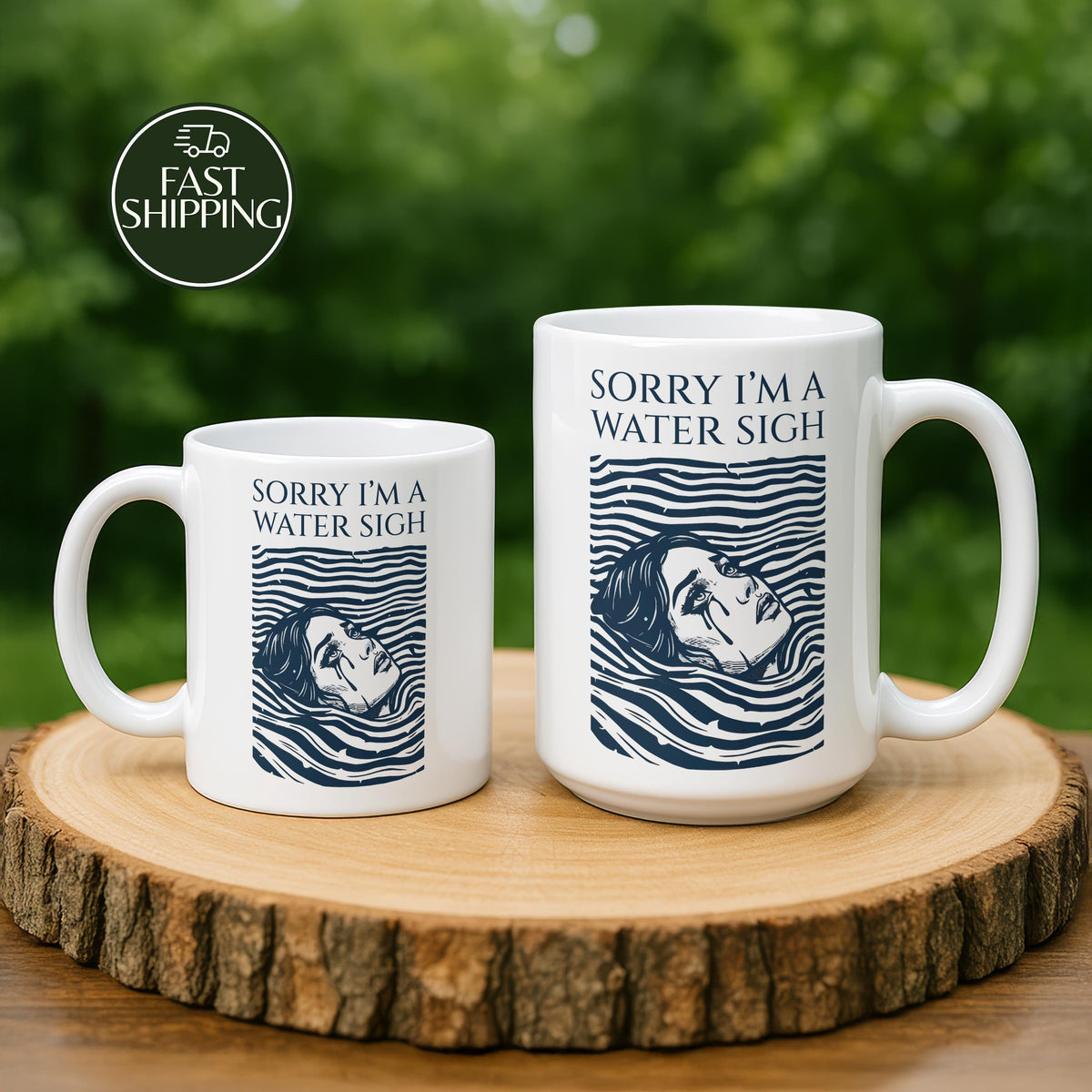 Sorry I'm a Water Sigh Coffee Mug, Sarcastic Horoscope Ceramic Cup, Funny Birthday Gift For Her