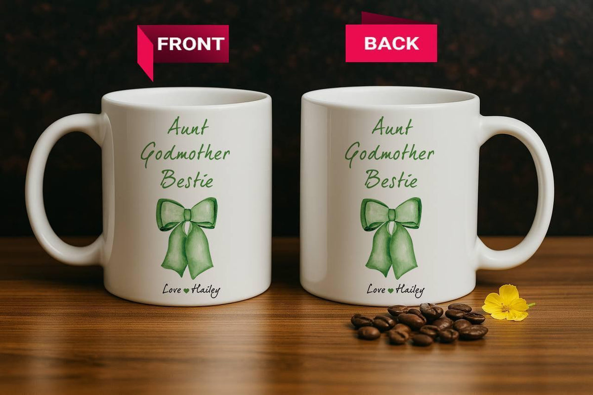 Customizable Aunt Godmother Bestie Ceramic Mug, Godmother Proposal Coffee Mug