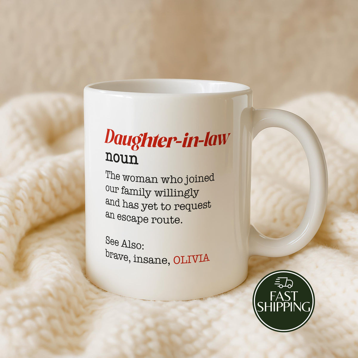 Personalized Daughter-in-Law Definition Coffee Mug