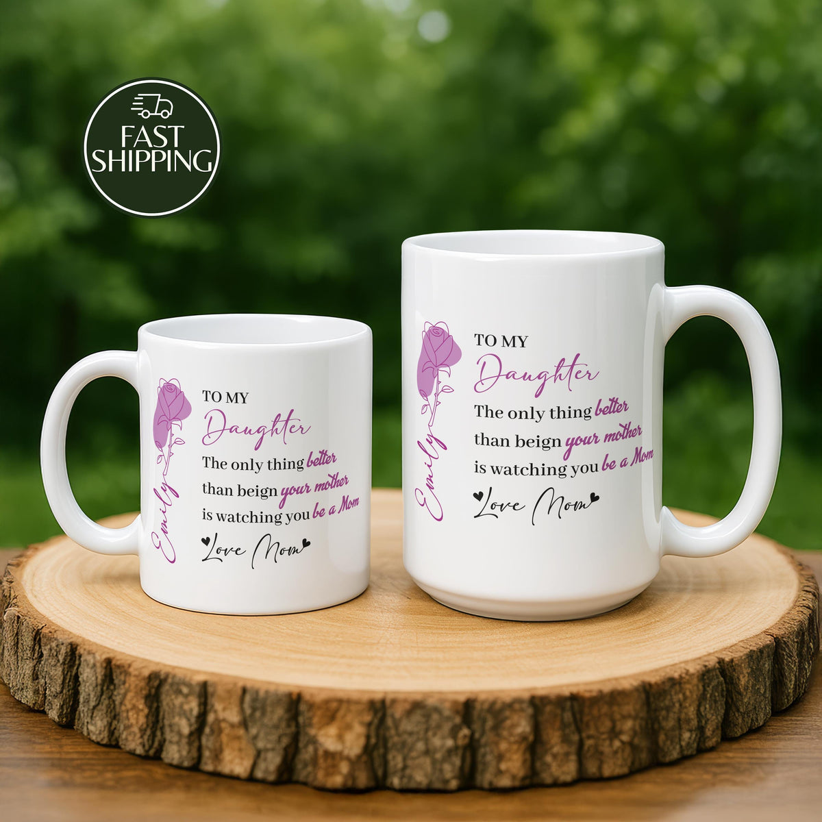 Personalized To My Daughter Coffee Mug, Sentimental Mother's Day Cup