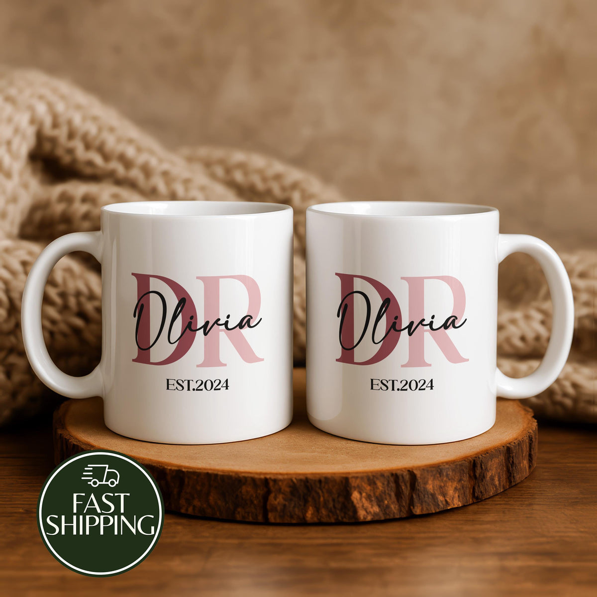 Custom Doctor Coffee Mug with Name and Established Year, Personalized DR Ceramic Cup