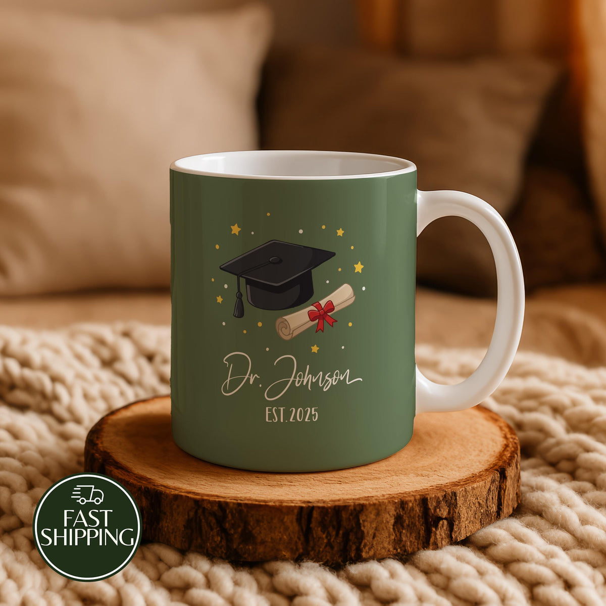 Personalized It’s Dr. Actually Coffee Mug, Custom Name Doctorate Graduation Cup