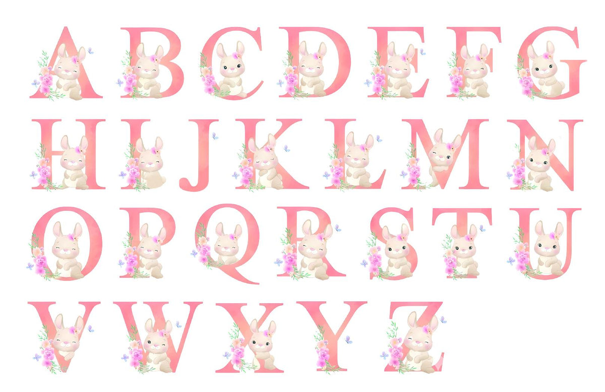 Custom Name & Initial Easter Coffee Mug, Personalized Cute Bunny Design Ceramic Cup