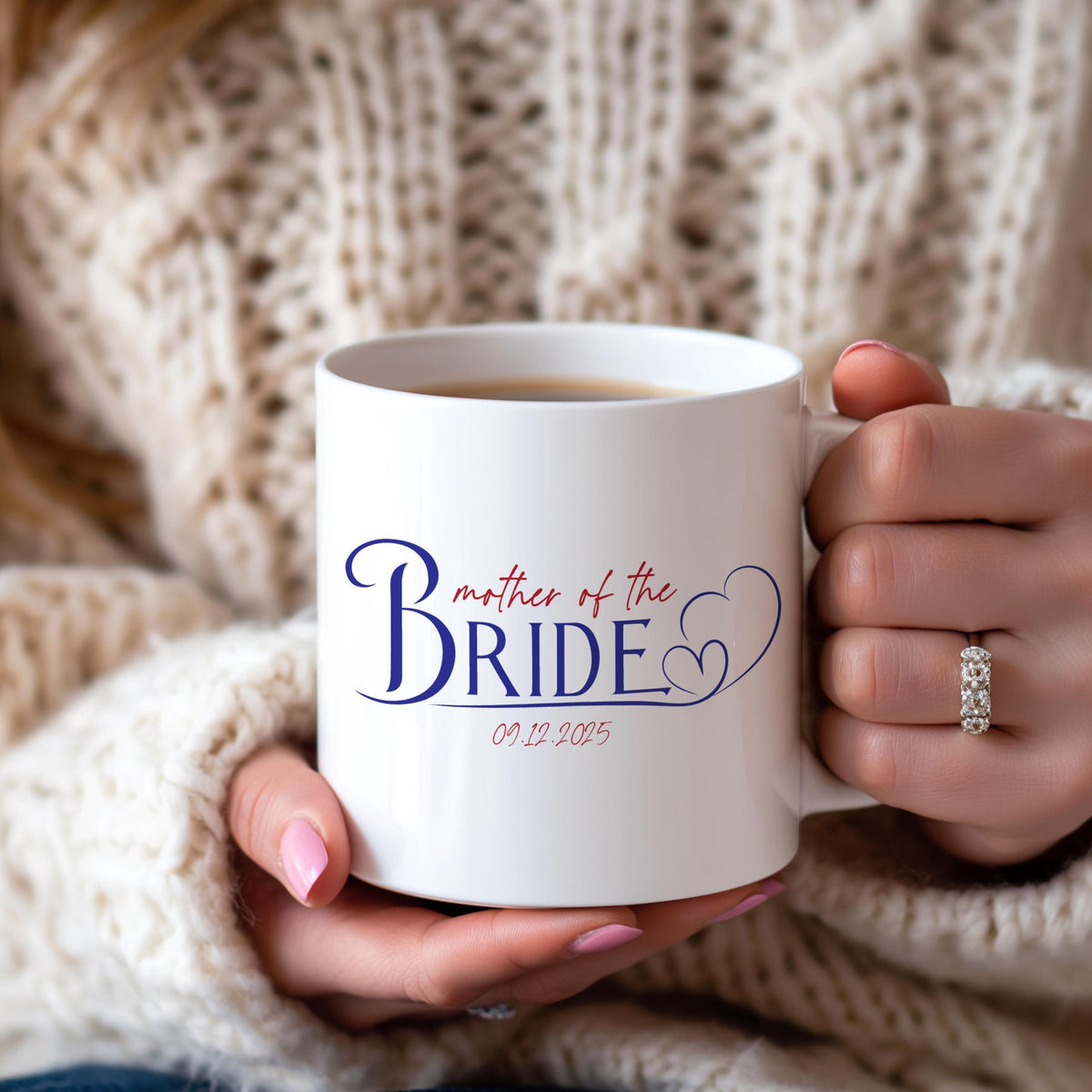 Custom Mother Of The Bride - Groom Mug, Personalized Wedding Cup For Mother In Law