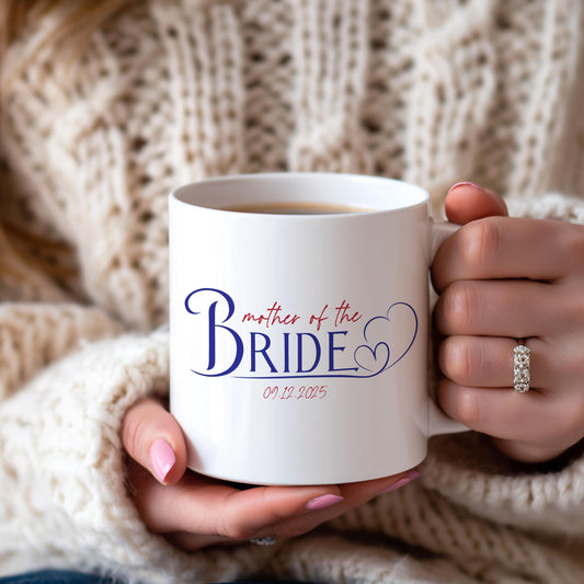Custom Mother Of The Bride - Groom Mug, Personalized Wedding Cup For Mother In Law
