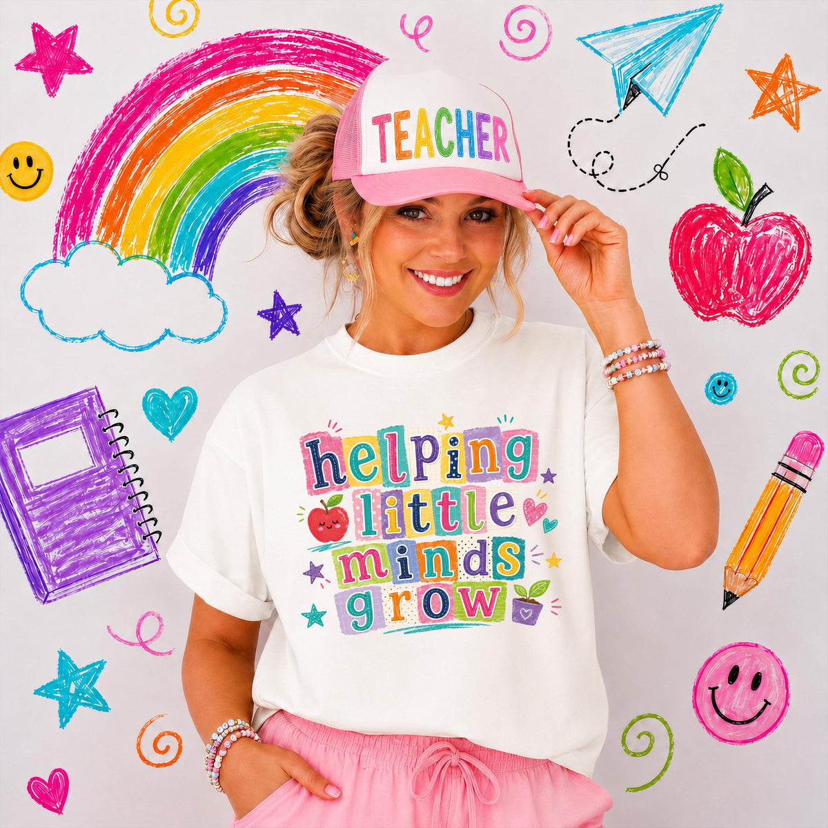 Teacher Saying Comfort Colors® Shirt, Helping Little Minds Grow Shirt, Positive Teacher Tee