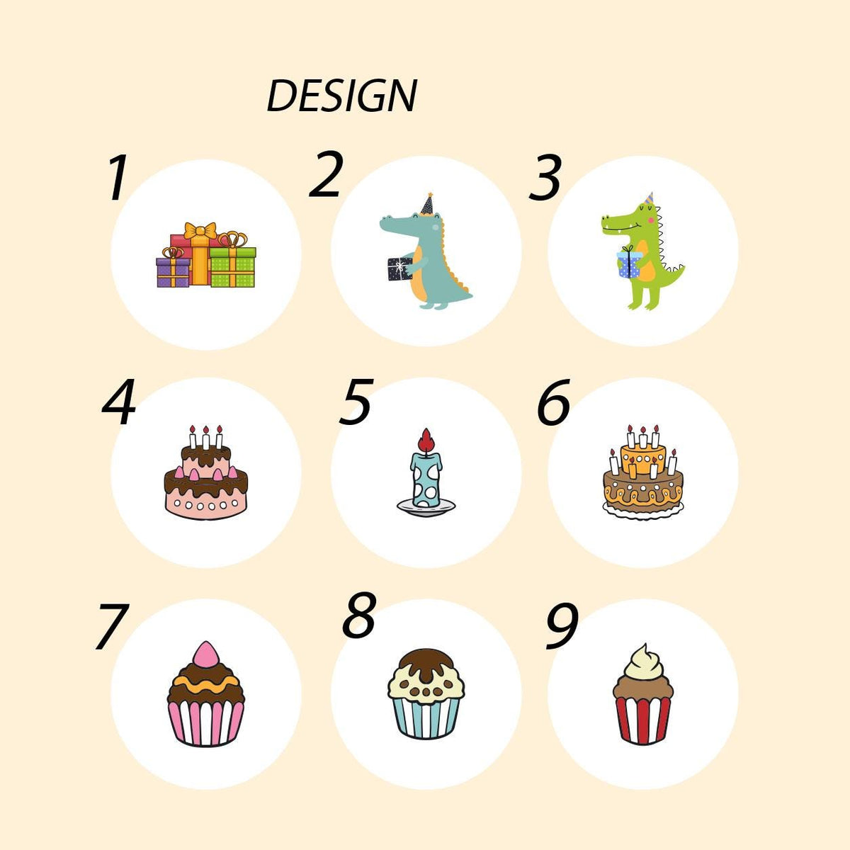 Custom Dinosaur Birthday Favor Stickers, Baby's First Birthday Party Labels