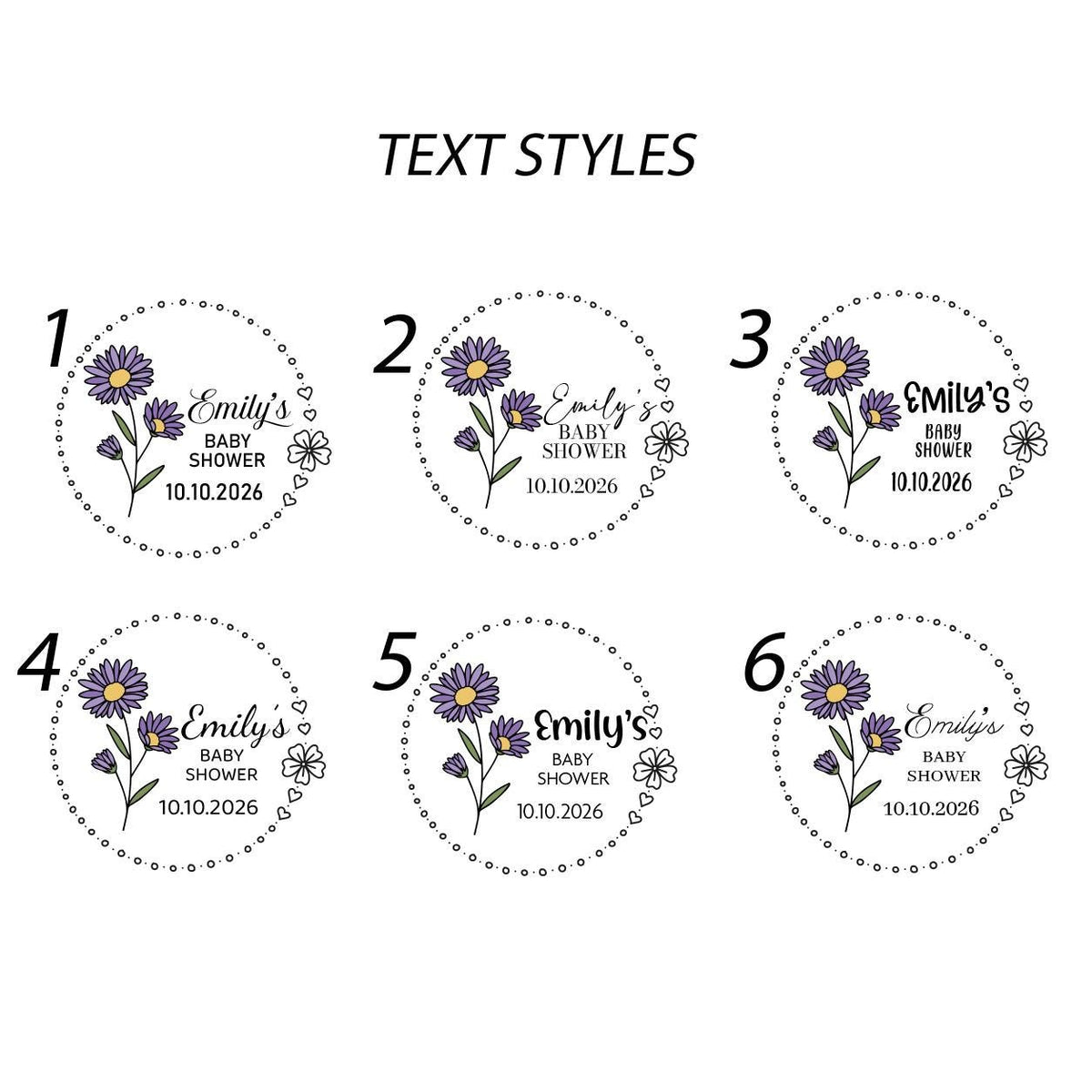 Custom Floral First Birthday Stickers, Baby Shower Favor Labels, Personalized Celebration Stickers
