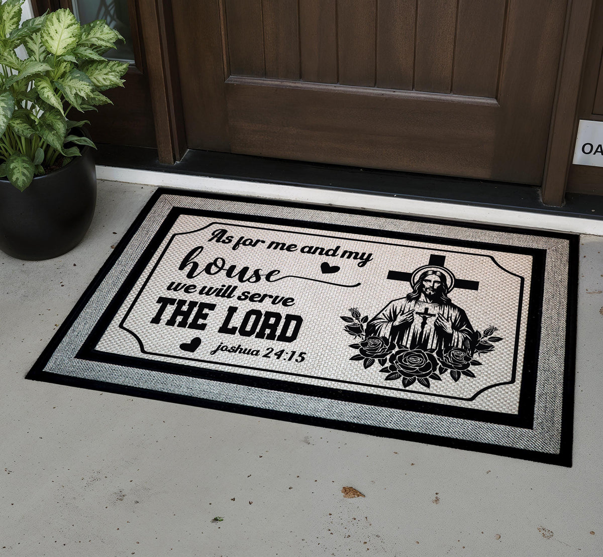 Joshua 24:15 As For Me and My House We Will Serve The Lord Doormat