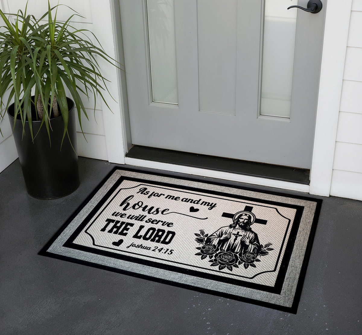 Joshua 24:15 As For Me and My House We Will Serve The Lord Doormat