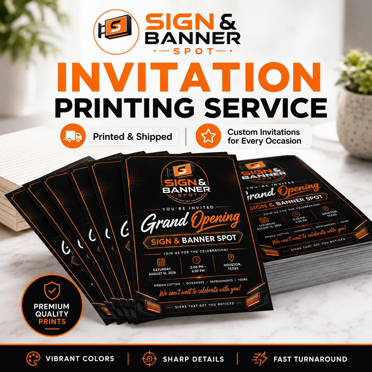 Custom 5x7 Invitation Printing | Upload Your Design (Heavy Cardstock)