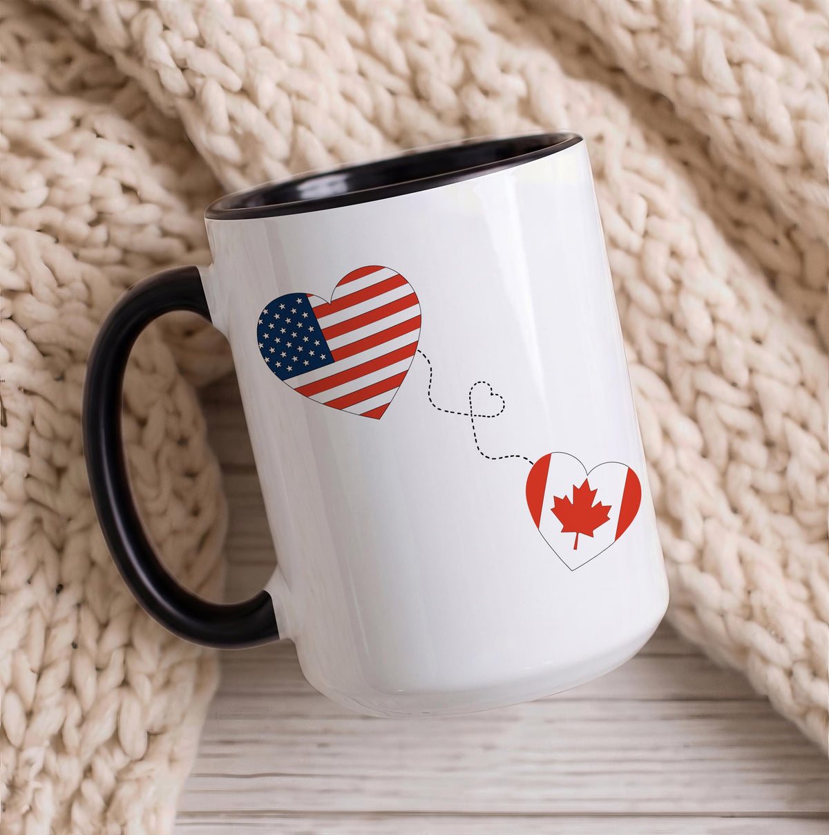Personalized American Citizen Ceramic Mug, Custom Name & Flag Design Colorful Coffee Cup