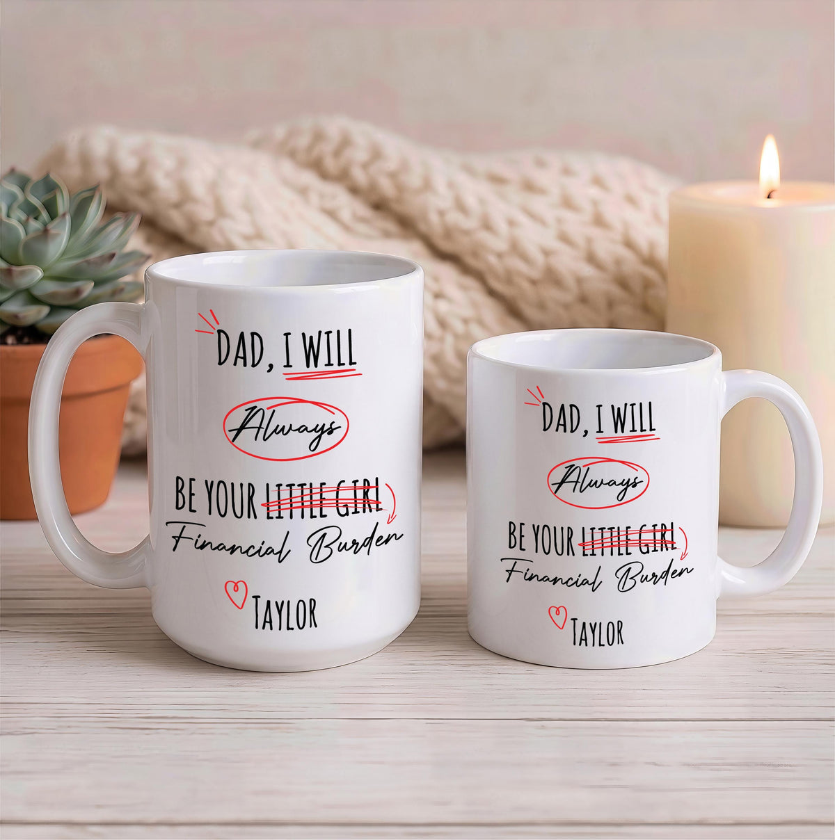 Custom Dad I Will Always Be Your Financial Burden Mug